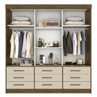 Guarda Roupa Star 3 Portas 9 Gavetas Sallêto Ipê Off White