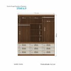 Guarda-roupa Star 6 Portas 9 Gavetas Jatobá/areia