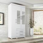 Guarda Roupa Star Com 3 Portas/pés E Espelho - Branco