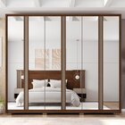 Guarda Roupa Suburban 6 Portas 4 Gavetas Com Espelho E Pés Su