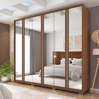 Guarda Roupa Suburban 6 Portas 4 Gavetas Com Espelho E Pés Su