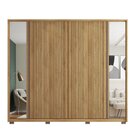 Guarda Roupa Suburban 6 Portas 4 Gavetas Ripado Com Espelho S