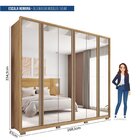 Guarda-roupa Suburban 6 Portas 6 Gavetas Com Espelho E Pés Su