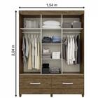 Guarda Roupa Suecia 3 Portas Deslizantes 2 Gavetas Naturale B