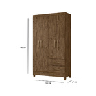 Guarda Roupa Suzy 4 Portas Castanho Wood Bnn Decor
