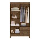 Guarda Roupa Suzy 4 Portas Castanho Wood Tana Decor