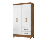 Guarda Roupa Suzy 4 Portas Naturale Branco Bnn Decor