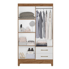 Guarda Roupa Suzy 4 Portas Naturale Branco Bnn Decor