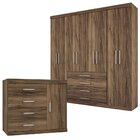 Guarda-Roupa Talento 8 Portas 4 Gavetas mais Cômoda 1 Porta 4