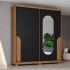 Guarda-roupa Talles 2 Portas Deslizantes 3 Gavetas Detalhes E