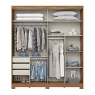 Guarda-roupa Talles 2 Portas Deslizantes 3 Gavetas Detalhes E