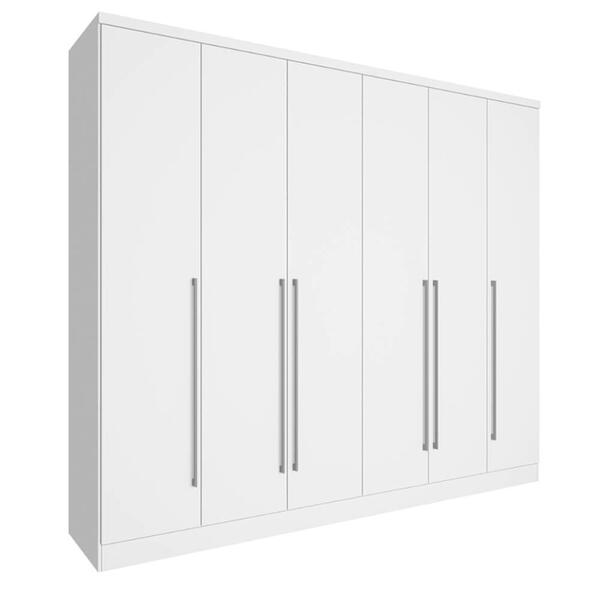 Guarda Roupa Tcil Sevilla Com 6 Portas E Gavetas - Branco