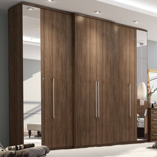 Guarda-roupa Thb Lumiére Glass Com Espelho 6 Portas 4 Gavetas