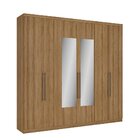 Guarda Roupa Thb Móveis Diplomata Glass Com Espelho 6 Portas