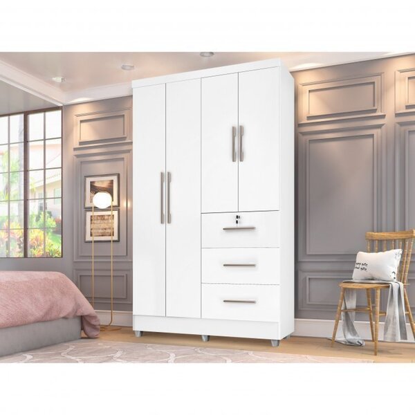 Guarda-roupa Tokio 4 Portas Com Espelho