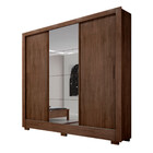 Guarda Roupa Topazio 3 Pts 3 Gavetas Com 2 Kit Espelho 6 Pés