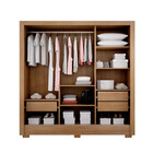 Guarda Roupa Topazio 3 Pts 3 Gavetas Com 2 Kit Espelho 6 Pés