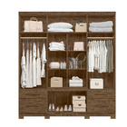 Guarda Roupa Touro 8 Portas Castanho Wood Bnn Decor