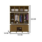 Guarda-roupa Triplex 9 Portas Topázio Imbuia – Fabrimóveis