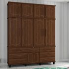 Guarda-roupa Triplex 9 Portas Topázio Noce- Fabrimóveis