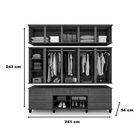 Guarda Roupa Triplex Diamante Freijó– Fabri Móveis