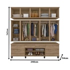 Guarda Roupa Triplex Diamante Nature - Fabri Móveis