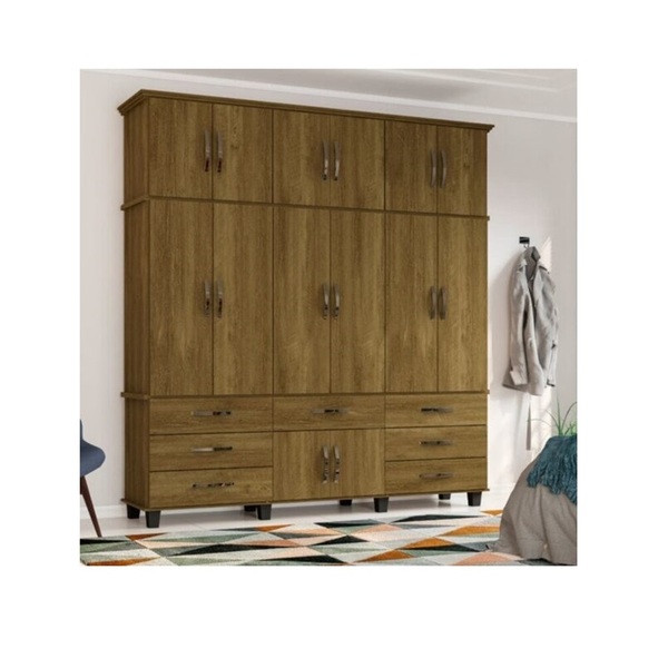 Guarda Roupa Triplex Eccos Imbuia 6 Portas – Fabri Móveis