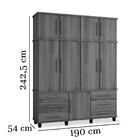 Guarda Roupa Triplex Prisma 04 Portas Freijó Fabrimóveis