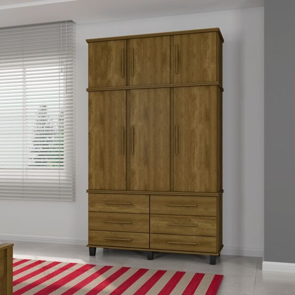 Guarda Roupa Triplex Prisma 3 Portas Imbuia– Fabri Móveis