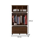 Guarda Roupa Triplex Prisma 3 Portas Noce – Fabri Móveis