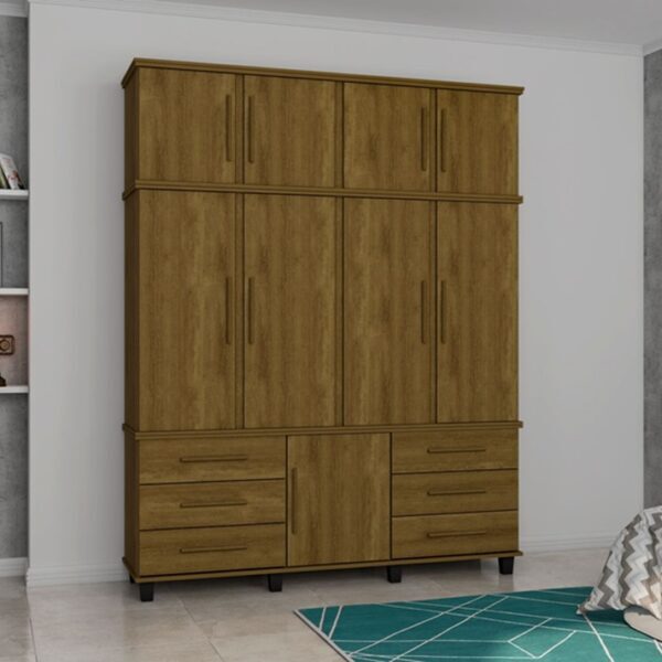 Guarda Roupa Triplex Prisma 4 Portas Imbuia– Fabri Móveis