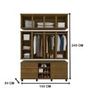 Guarda Roupa Triplex Prisma 4 Portas Imbuia - Fabri Móveis