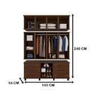 Guarda Roupa Triplex Prisma 4 Portas Noce – Fabri Móveis