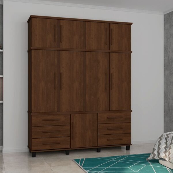 Guarda Roupa Triplex Prisma 4 Portas Noce – Fabri Móveis