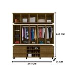Guarda Roupa Triplex Prisma 5 Portas Imbuia– Fabri Móveis