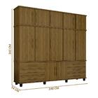 Guarda Roupa Triplex Prisma 5 Portas Imbuia– Fabri Móveis