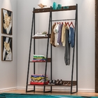 Guarda Roupa Tubular Industrial Jones Preto E Castanho