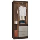 Guarda Roupa Turim 3 Portas Chocolate Off White Tana Decor