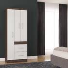 Guarda Roupa Turim 3 Portas Chocolate Off White Tana Decor