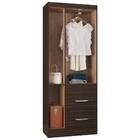 Guarda Roupa Turim 3 Portas Chocolate Tana Decor