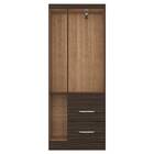 Guarda Roupa Turim 3 Portas Chocolate Tana Decor