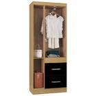 Guarda Roupa Turim 3 Portas Damasco Preto Bnn Decor