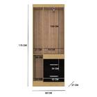 Guarda Roupa Turim 3 Portas Damasco Preto Bnn Decor