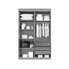 Guarda Roupa Ubatuba 4 Portas 3 Gavetas Valverde Canion