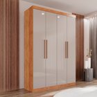 Guarda-roupa Ubatuba Plus 4 Portas 3 Gavetas Cinamomo/off Whi