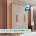 Guarda-roupa Ubatuba Plus 4 Portas 3 Gavetas Cinamomo/off Whi