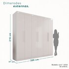 Guarda-roupa Ubatuba Plus 6 Portas 3 Gavetas Branco Neve