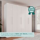 Guarda-roupa Ubatuba Plus 6 Portas 3 Gavetas Branco Neve
