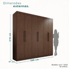 Guarda-roupa Ubatuba Plus 6 Portas 3 Gavetas New Canion