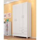 Guarda Roupa Udini Branco/rosa/branco